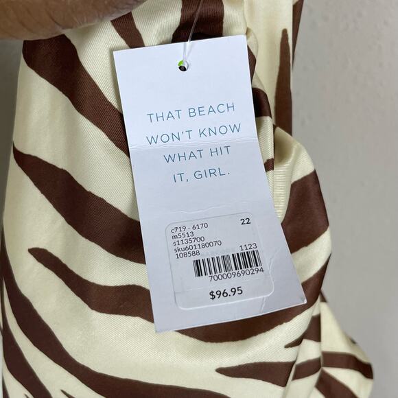 NWT Swim by Cacique Animal Print One Piece – Repreve, Wrap Cut-Out Tie, No Wire - Picture 6 of 7